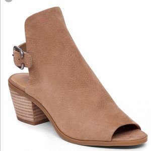Lucky Brand Peep Toe Low heel shooties- suede